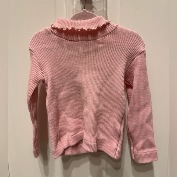 Kit 2T Pink Ruffle Long Sleeve Turtle Neck Sweater - Picture 1 of 5